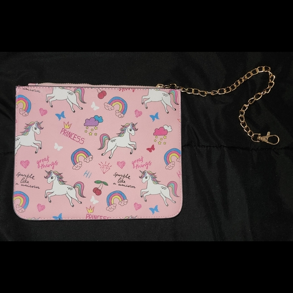 Unicorn & Rainbows Wristlet/Clutch Purse - Picture 1 of 3